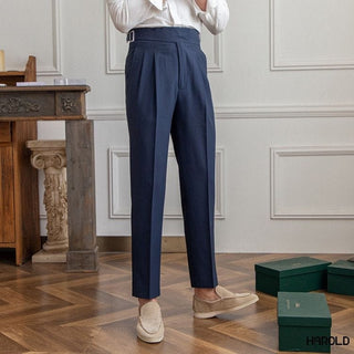 Blue Classic Buckle Gurkha Pants by Italyn