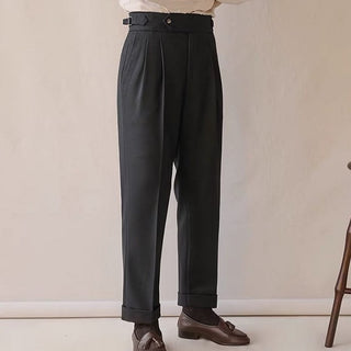 Black Signature single Buttoned Gurkha Pants by Italyn