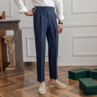 Blue Classic Buckle Gurkha Pants by Italyn