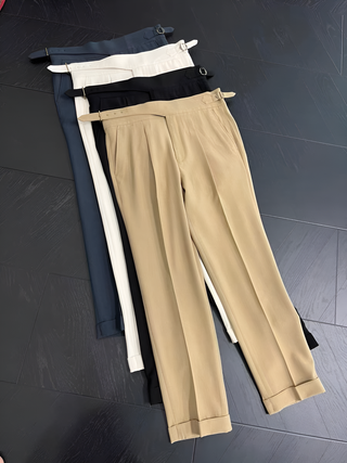 Baige Classic Buckle Gurkha Pants by Italyn